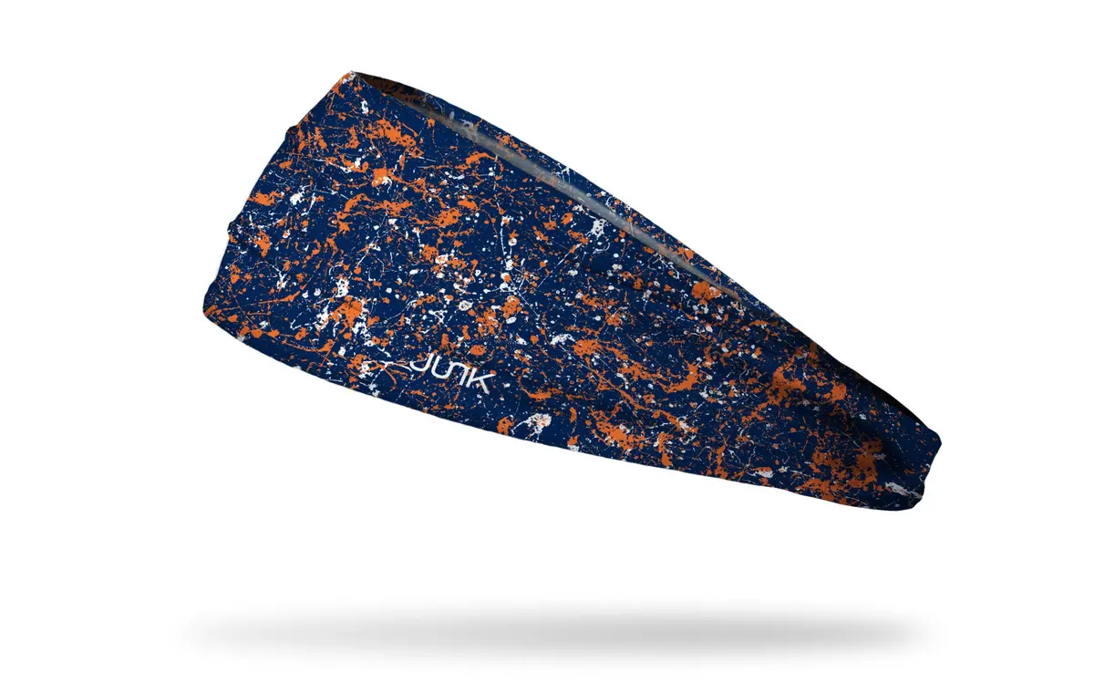 Midnight Navy Orange Splatter Big Bang Lite Headband 1