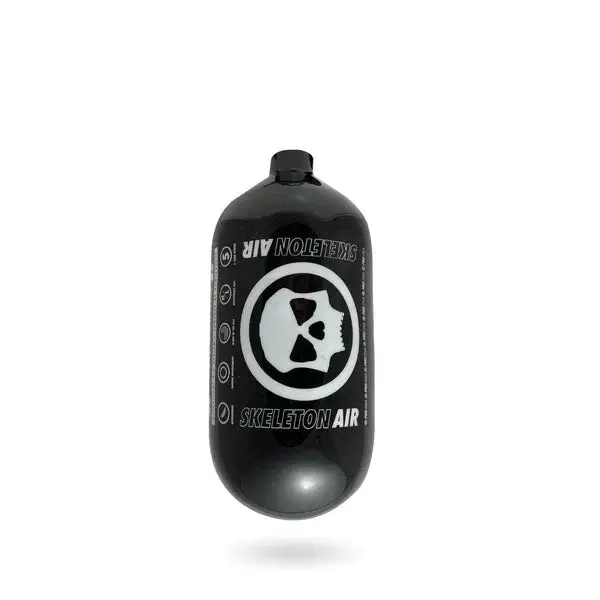 Infamous Skeleton Air "Hyperlight" Paintball Tank Bottle Only - Black / Silver - 80/4500 Psi 1