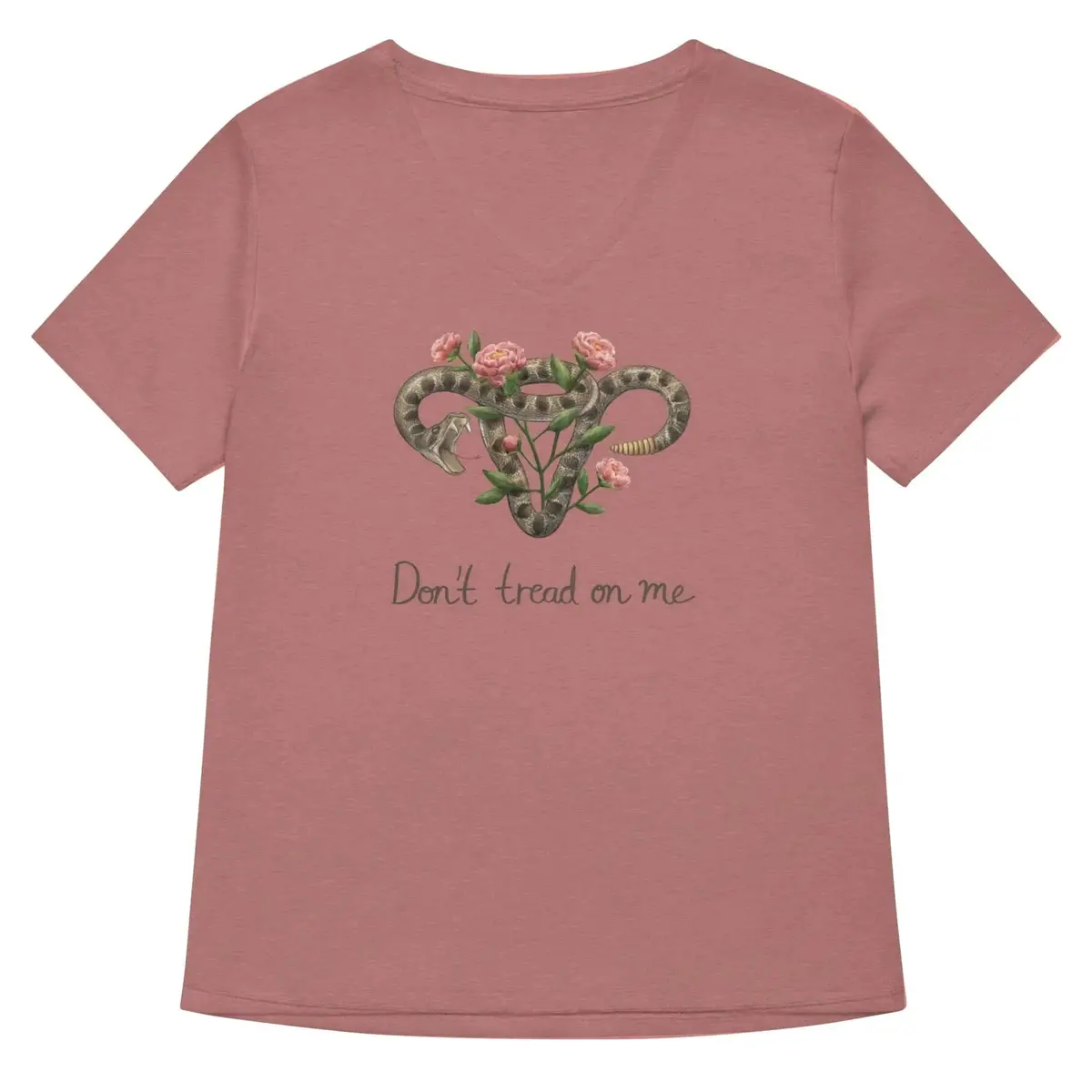 Don’T Tread On Me Uterus With Flowers V-Neck 8