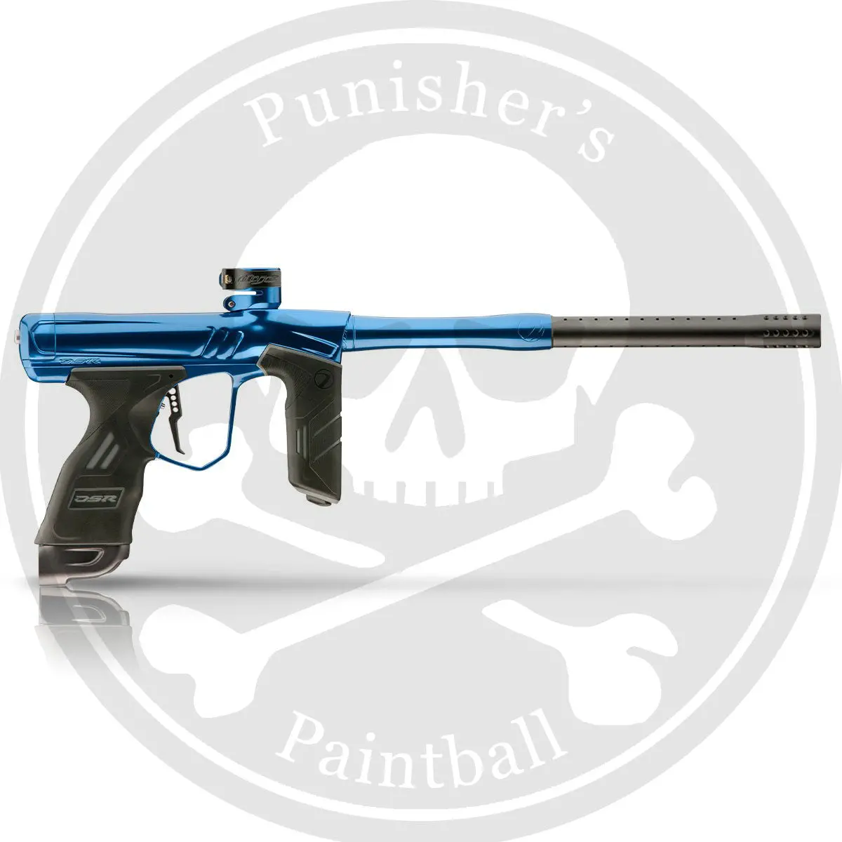 Dye Dsr+ Paintball Gun - Blue/Grey (Gloss Blue Body / Dust Grey Accents) 1