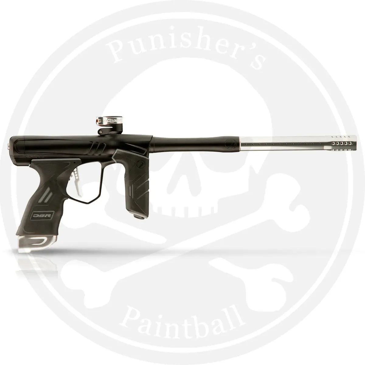 Dye Dsr+ Paintball Gun - Dust Black / Polished Silver 1