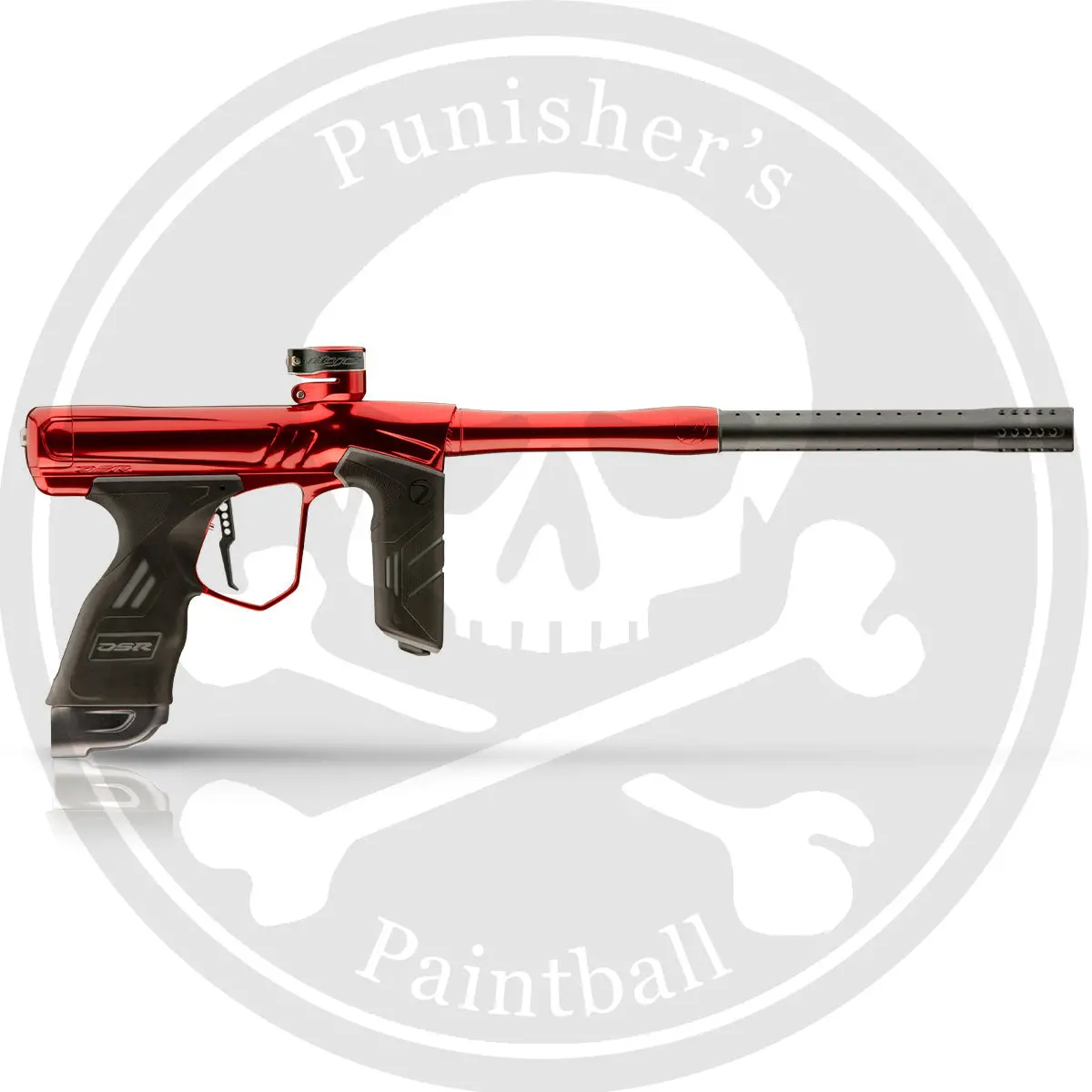 Dye Dsr+ Paintball Gun - Polished Red / Dust Grey 1
