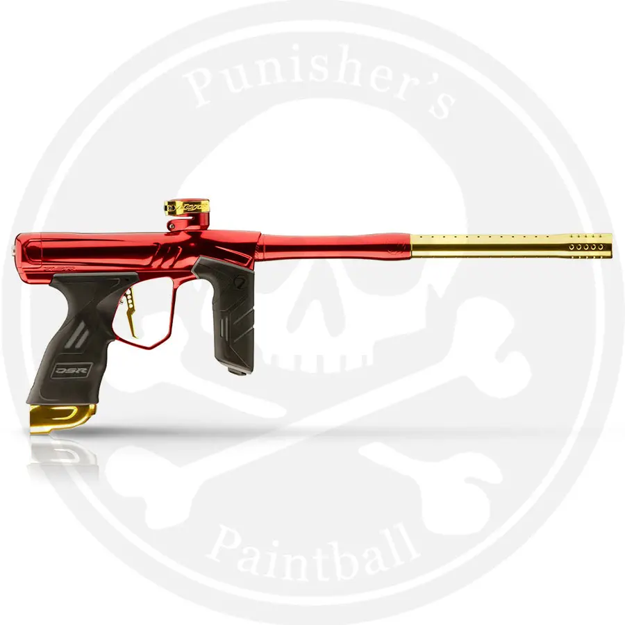Dye Dsr+ Paintball Gun - Polished Red / Polished Gold 1