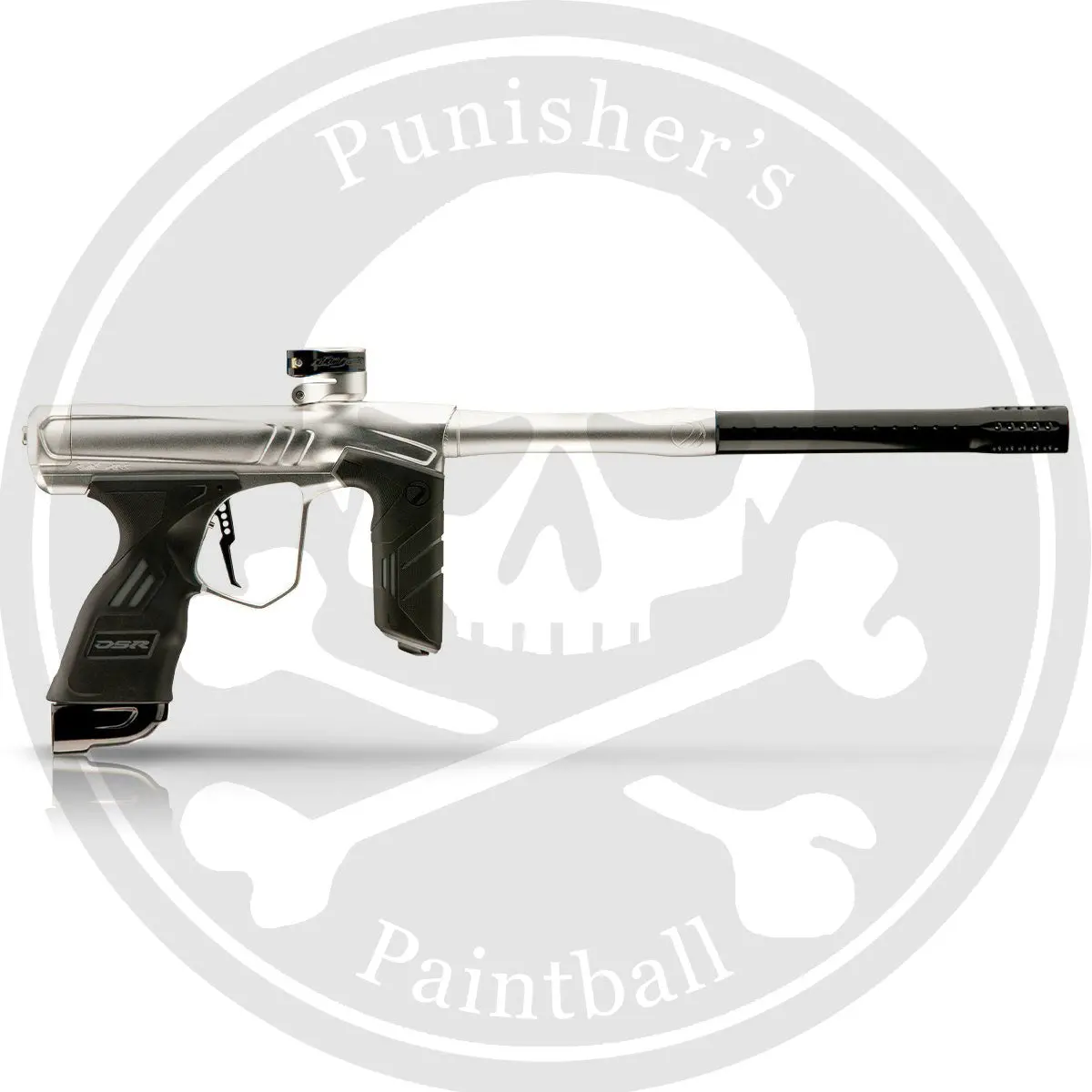 Dye Dsr+ Paintball Gun - Silver/Black (Dust Silver Body / Gloss Black Accents) 1
