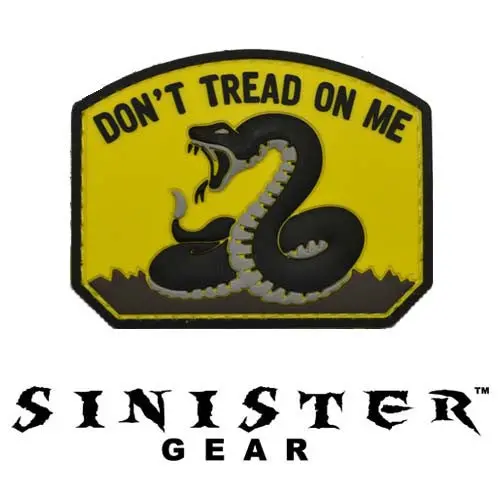 Sinister Gear "Don't Tread On Me" Pvc Patch - Color 1