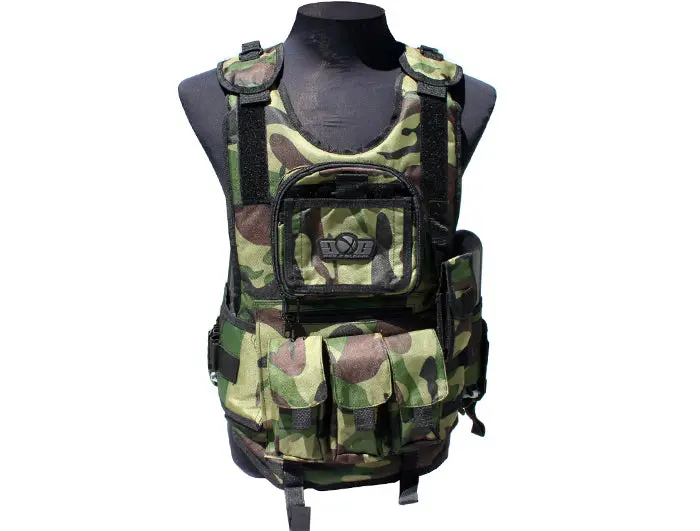 Gen X Global Deluxe Tactical Vest - Woodland Camo 1