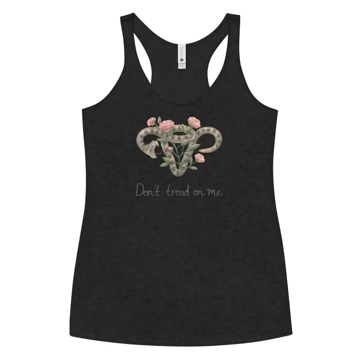 Don’T Tread On Me Uterus With Flowers Racerback Tank 2