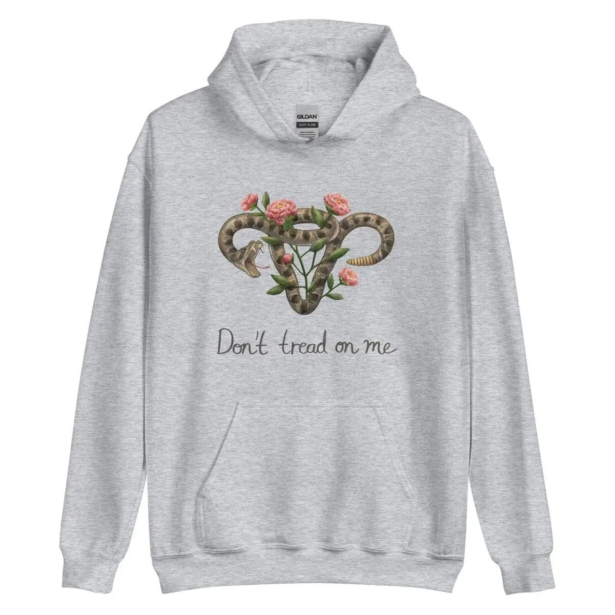 Don’T Tread On Me Uterus With Flowers Unisex Hoodie 2