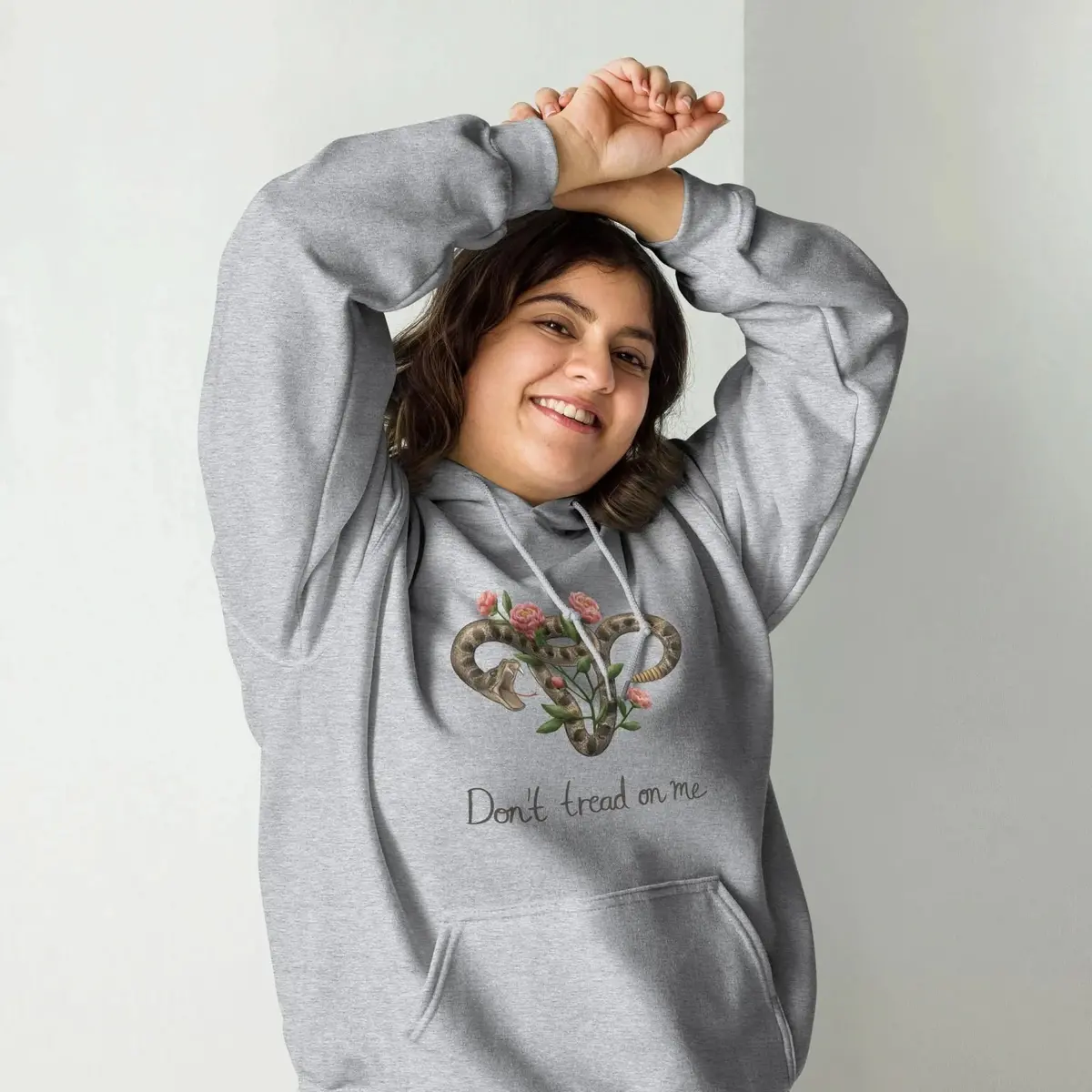 Don’T Tread On Me Uterus With Flowers Unisex Hoodie 4