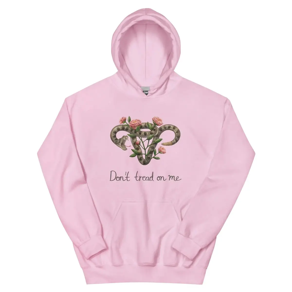 Bold Patriotic Hoodie Featuring Uterus Symbol and Floral Accents - Image 8