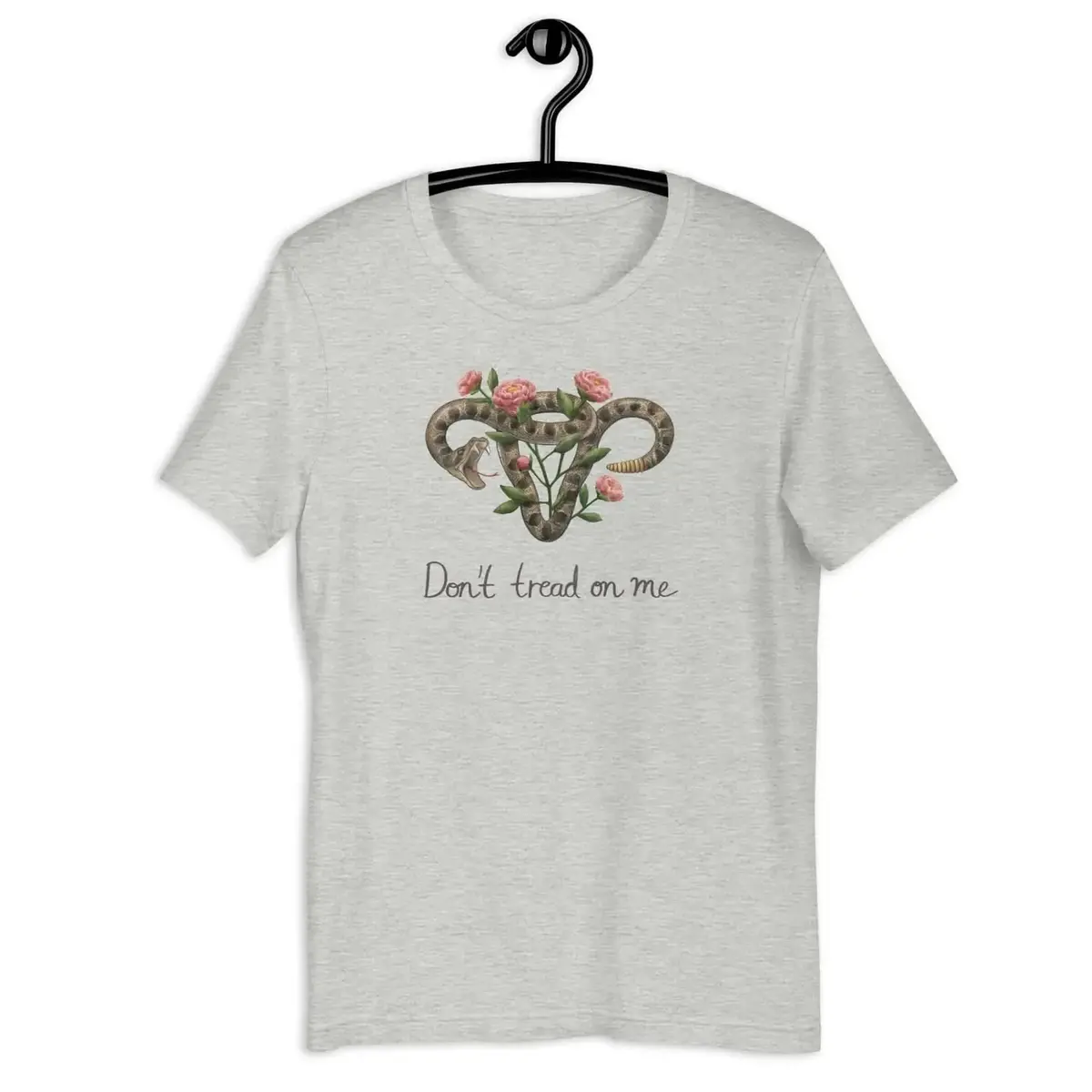 Bold Feminist Uterus T-Shirt with Floral Motif – Unisex Fit - Image 7
