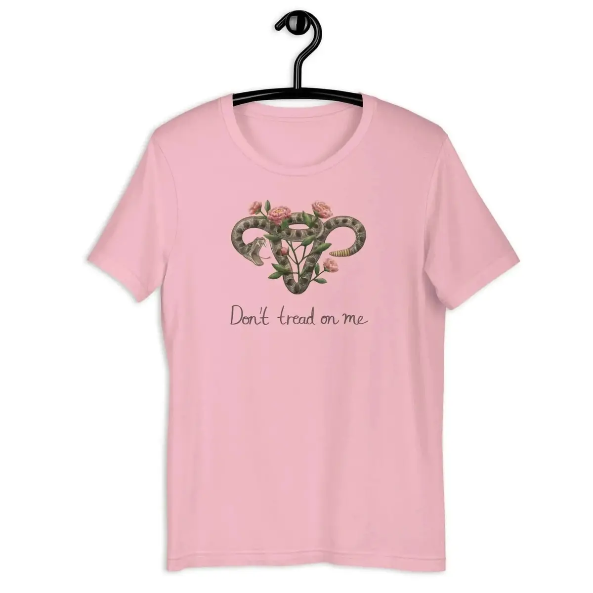 Bold Feminist Uterus T-Shirt with Floral Motif – Unisex Fit - Image 6