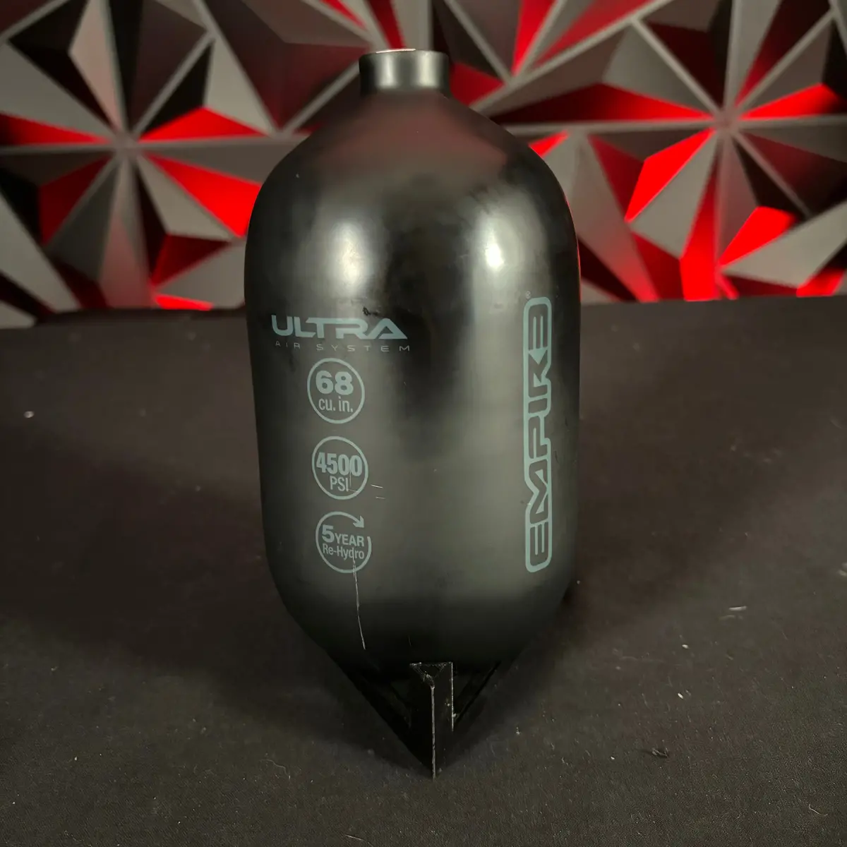 Used Empire Ultra 68/4500 Paintball Tank - Black Matte W/Grey 1