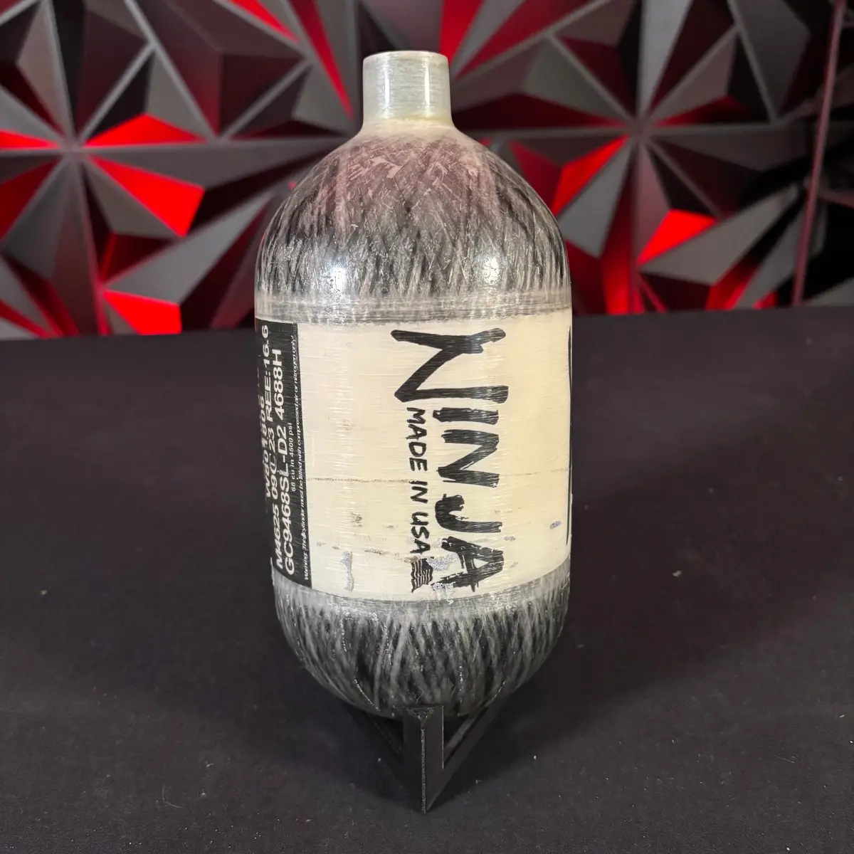 Used Ninja Lite 68/4500 Paintball Tank - Translucent Black **Bottle Only** 1
