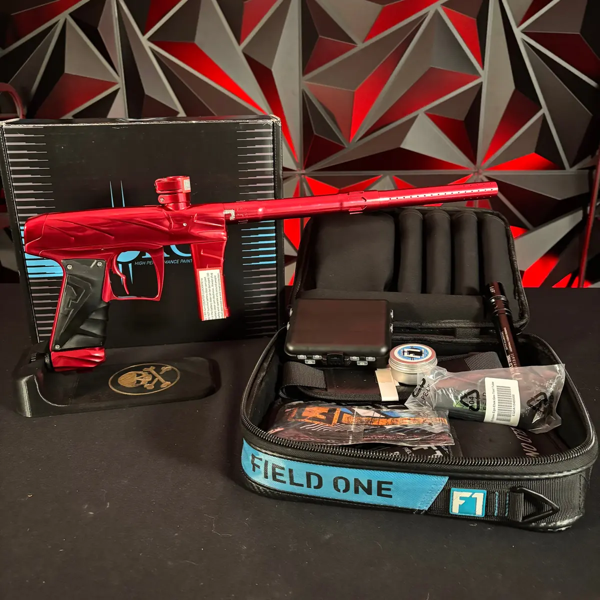Used Field One Force V2 Paintball Gun - Polished Red 1