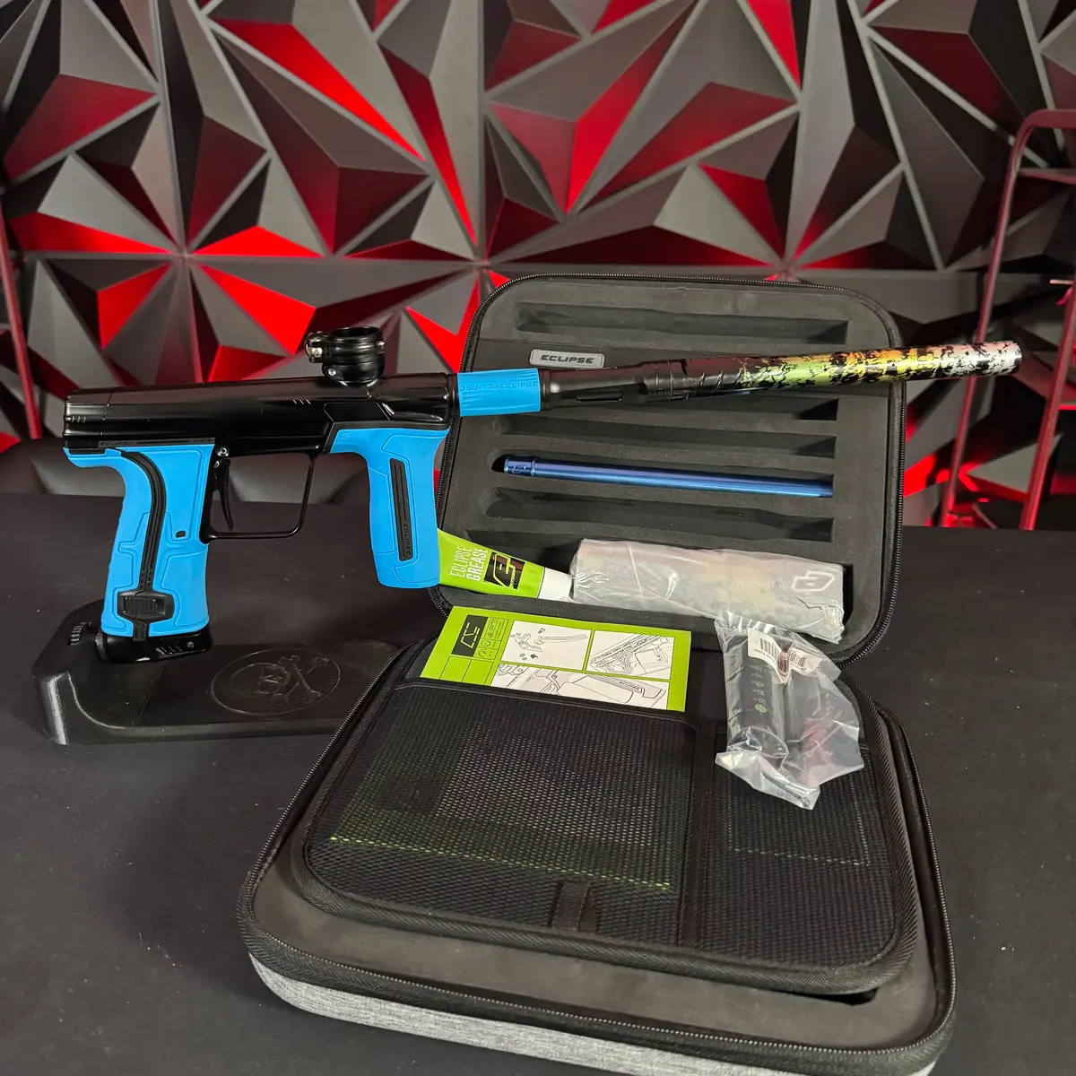 Used Planet Eclipse Cs3 Paintball Gun - Midnight W/ Blue Grip Kit & Grey Grip Kit 1