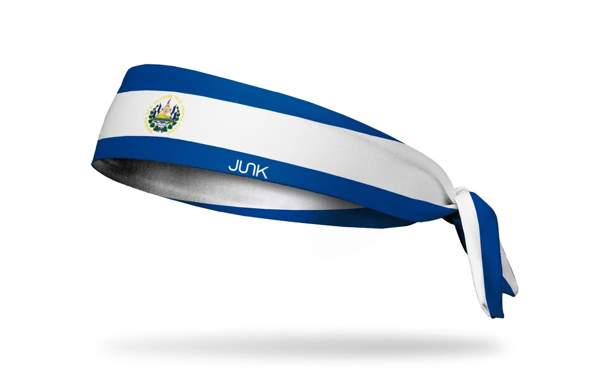 El Salvador Flag Flex Tie Headband 1