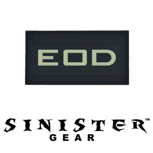 Sinister Gear "Eod" Pvc Patch - Swat (Glows In The Dark) 1