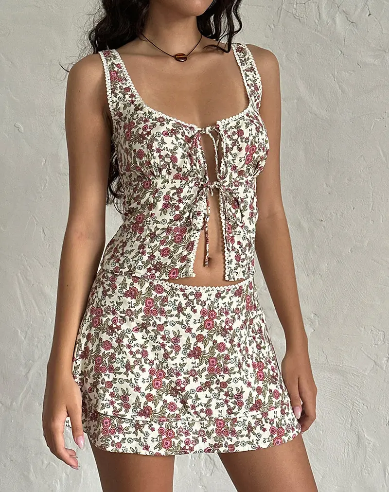 Luiso Mini Skirt In Vintage Bloom Ivory 1
