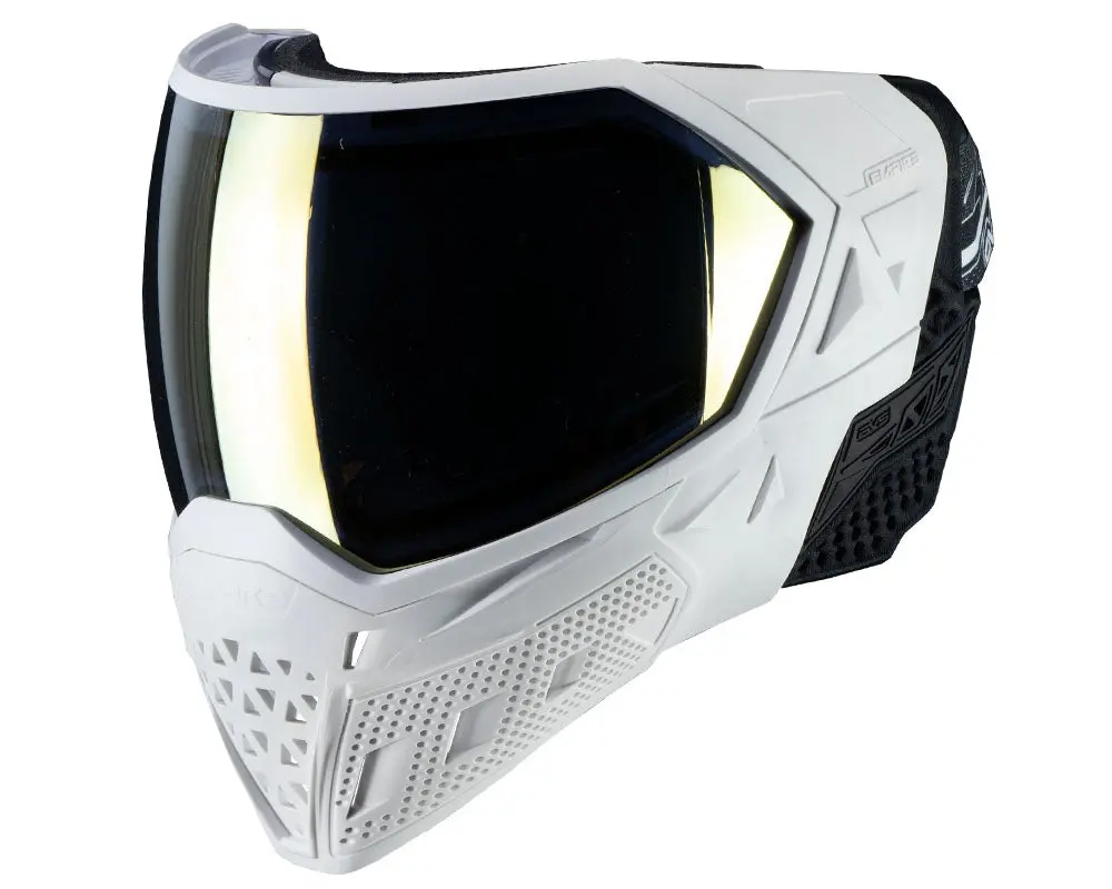 Empire Evs Paintball Goggle - White/White (Gold Mirror & Clear Lens) 1