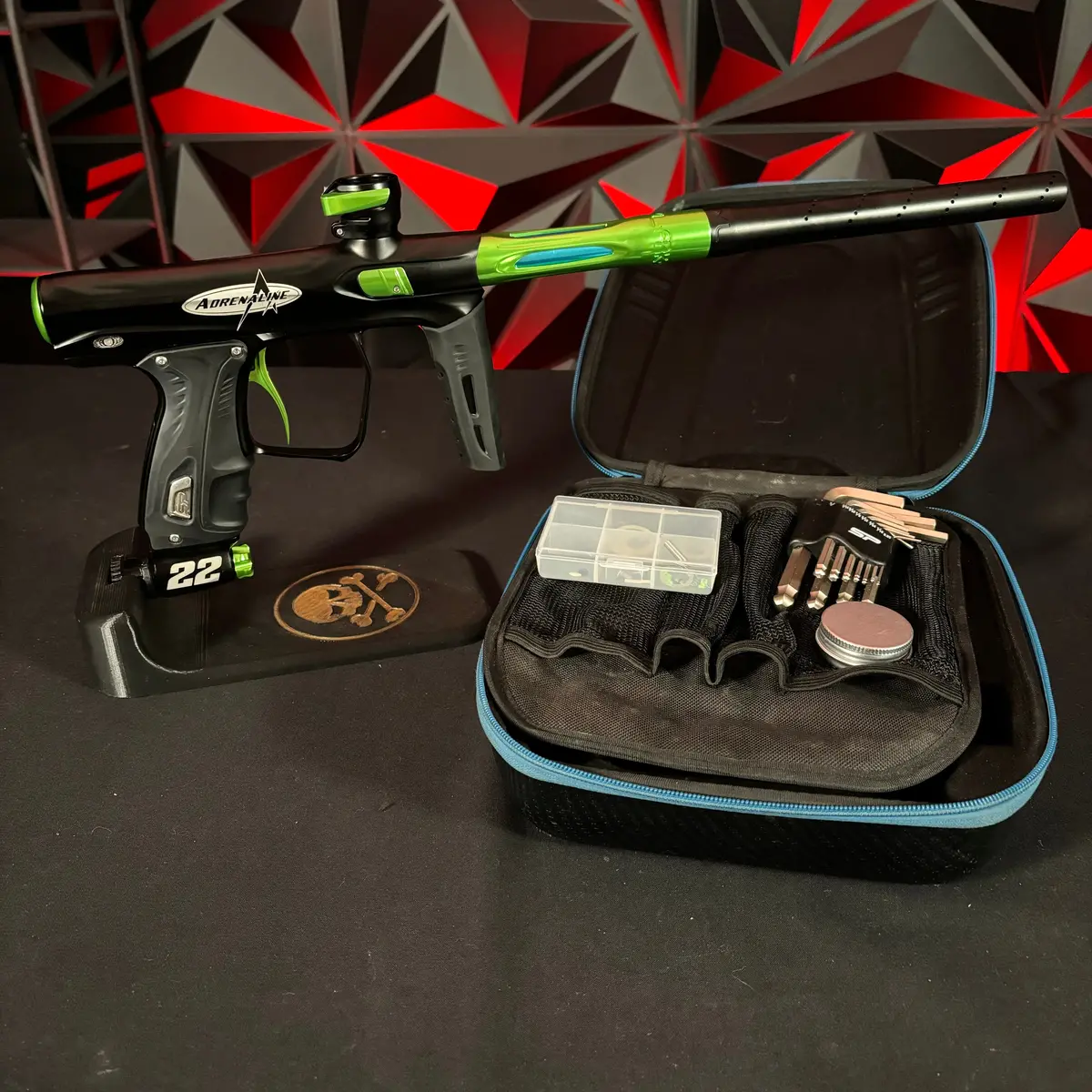 Used Shocker Xls Paintball Gun - "Adrenalin" Black/Green 1