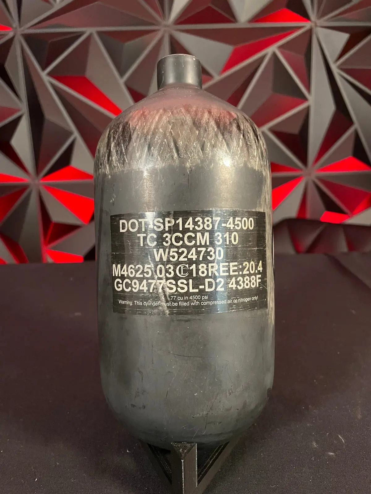 Used Ninja Sl2 77/4500 Paintball Tank - Matte **Bottle Only** 1