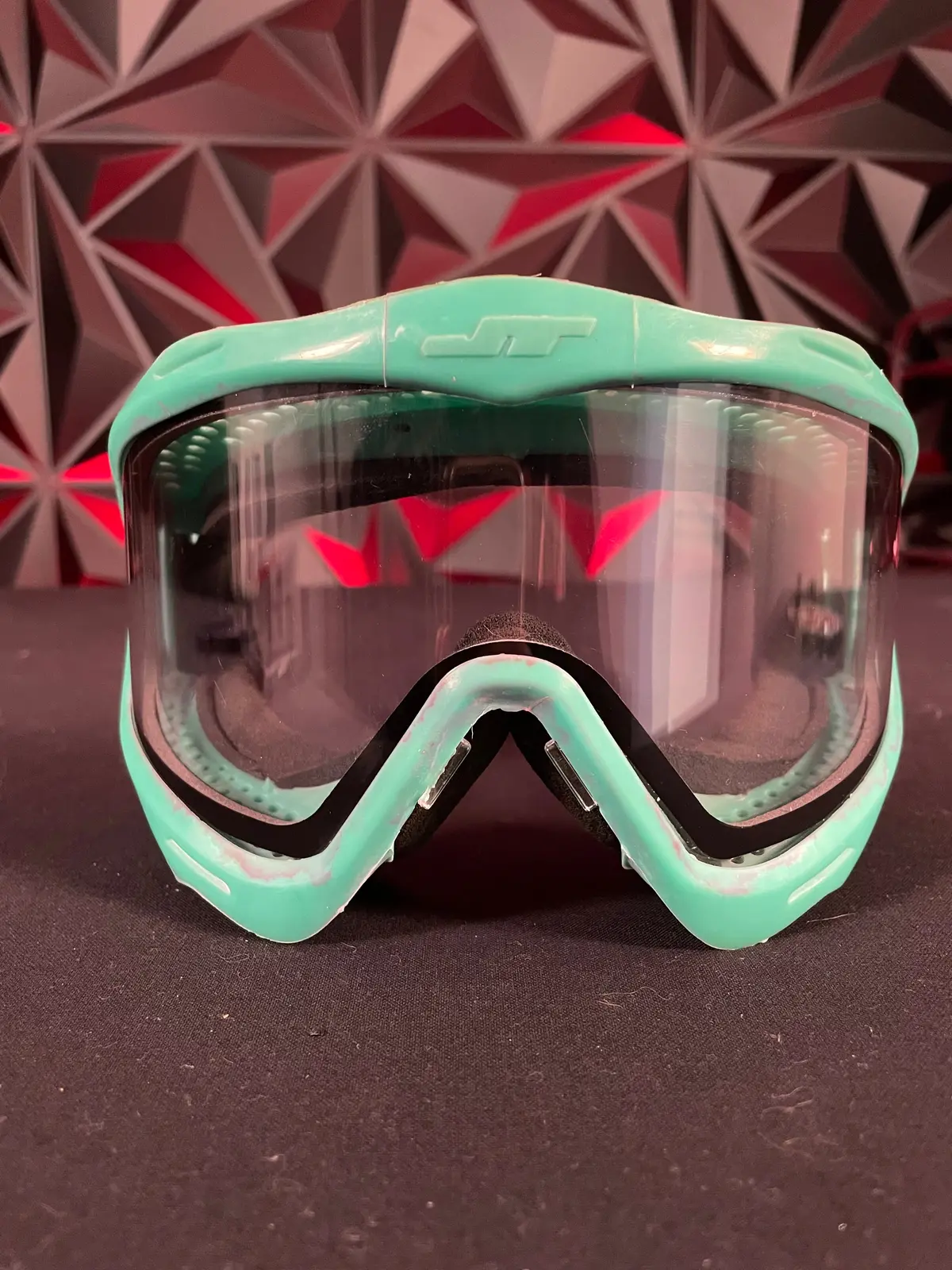 Used Jt Proflex Paintball Mask Frame - Teal W/ Clear Lens 1