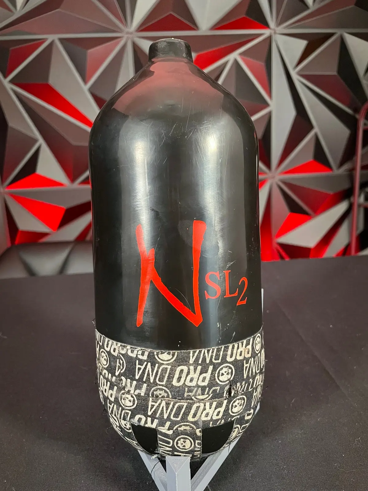 Used Ninja Sl2 90/4500 Paintball Tank - Black/Red *Bottle Only* 1