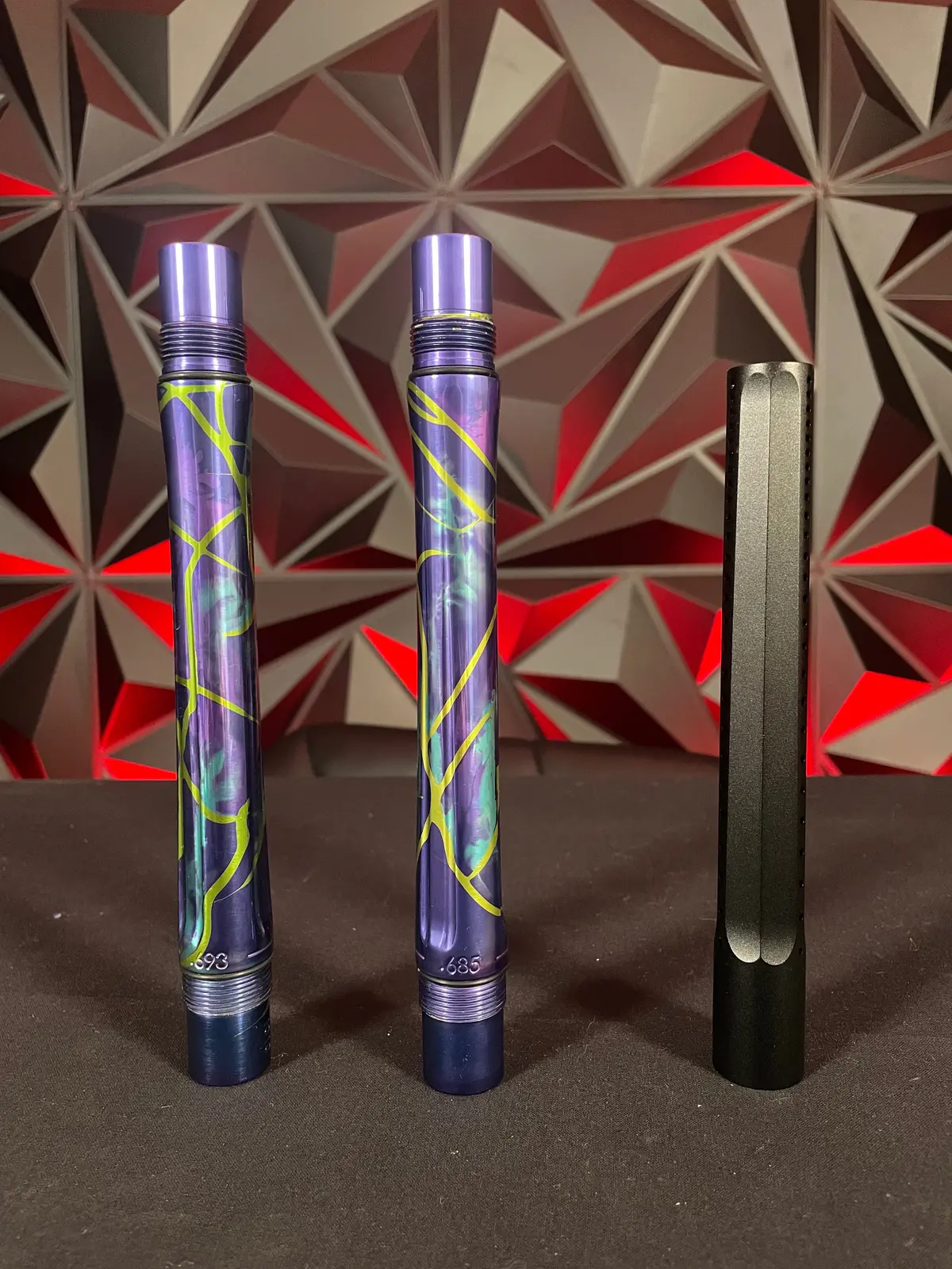 Used Planet Eclipse Shaft 2 Piece Barrel Kit - Purple/Gold Splash 1