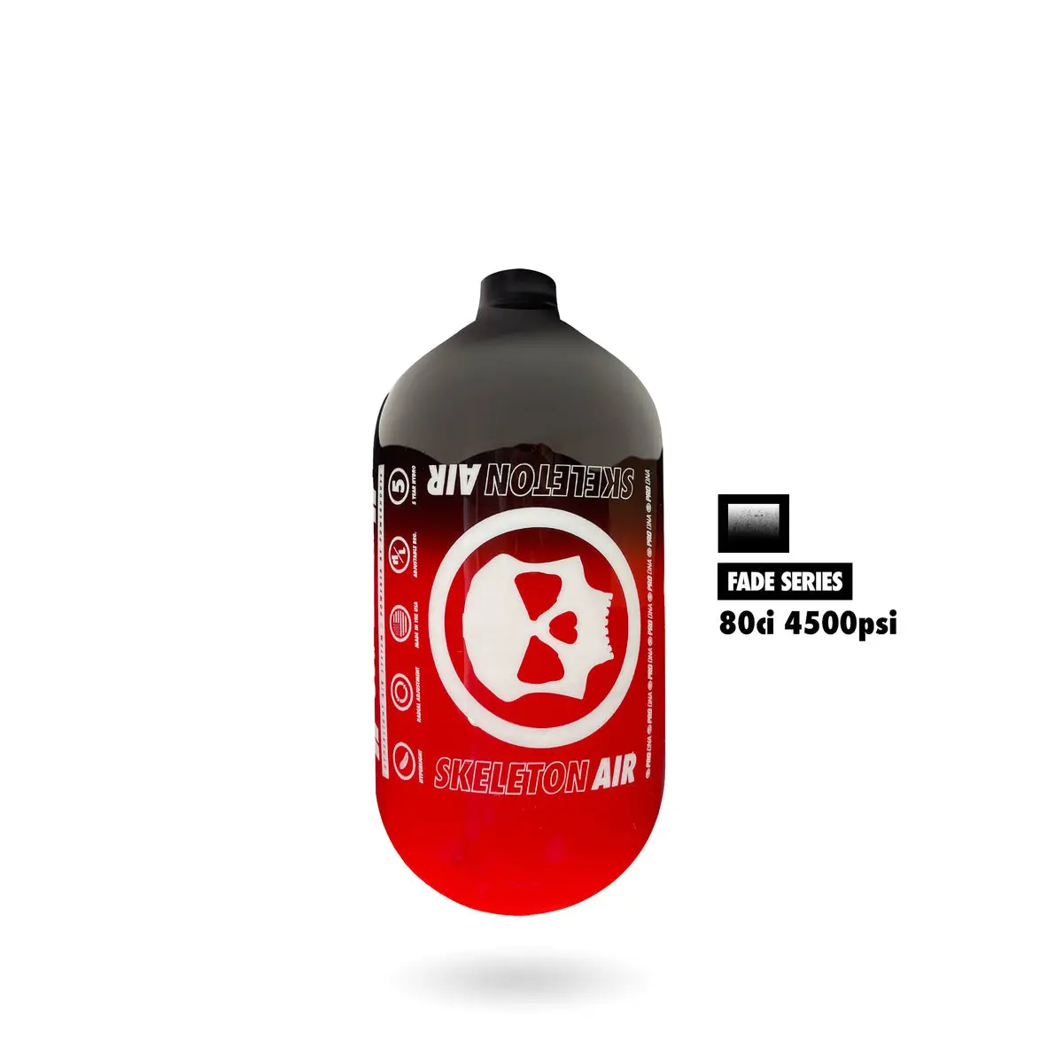 "Skeleton Air" Hyperlight Air Tank 80Ci - Fade Colors (Bottle Only) 3