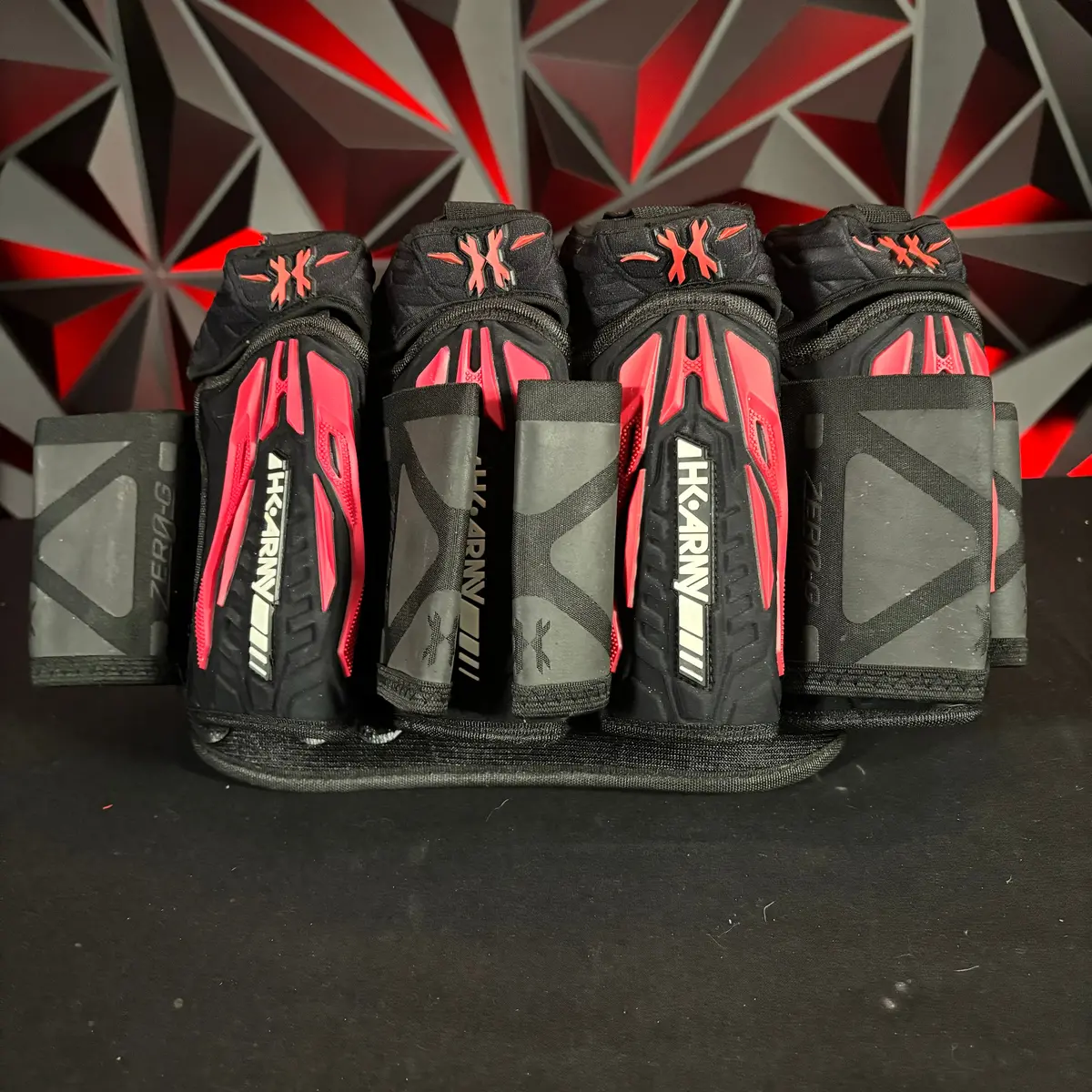 Used Hk Army Zero G 4+7 Paintball Pod Pack- Black/Red 1