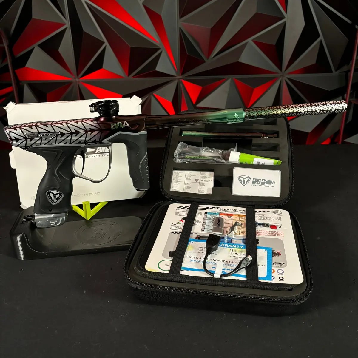 Used Dye M3+ Paintball Gun - Lvl Up Fwd Edition W/Mosair Board 1