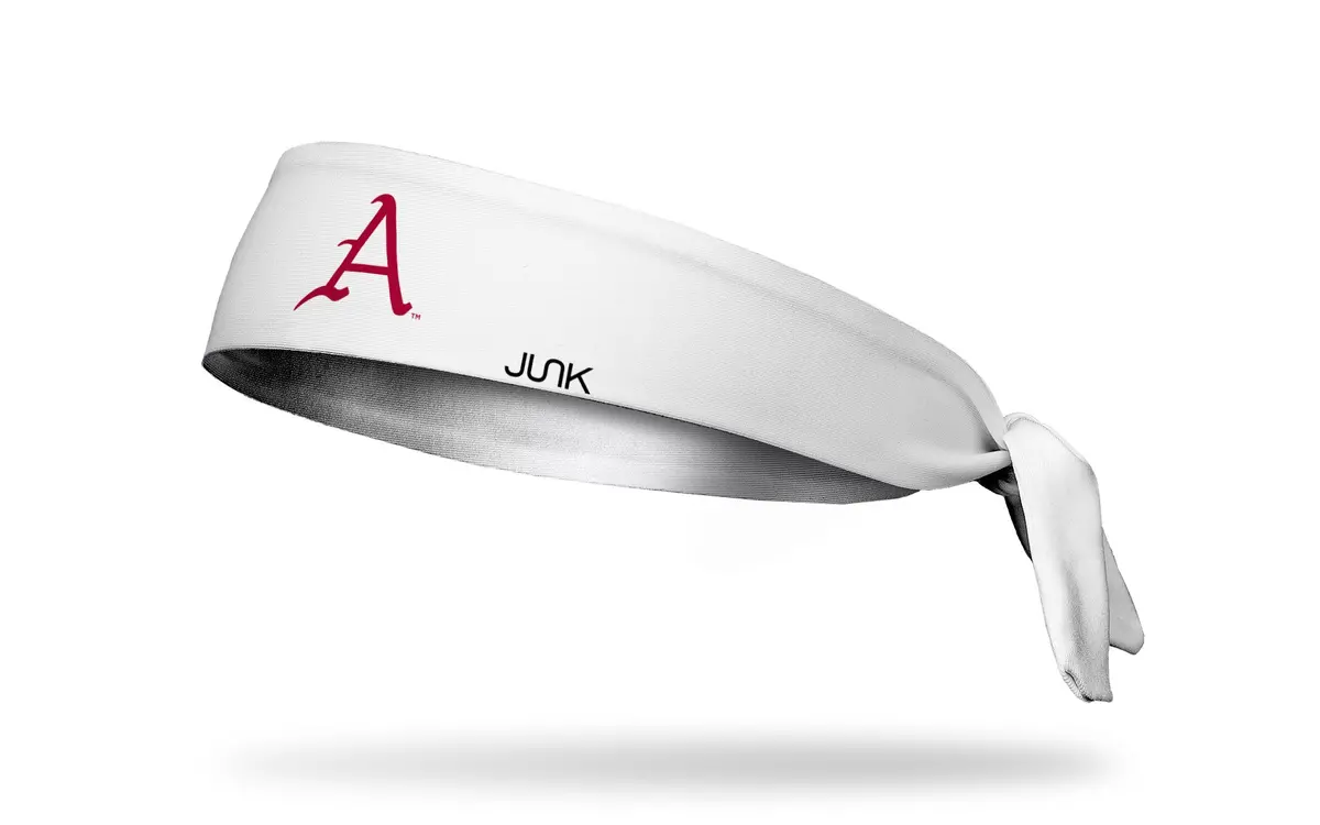 University Of Arkansas: Baseball Logo White Flex Tie Headband 1