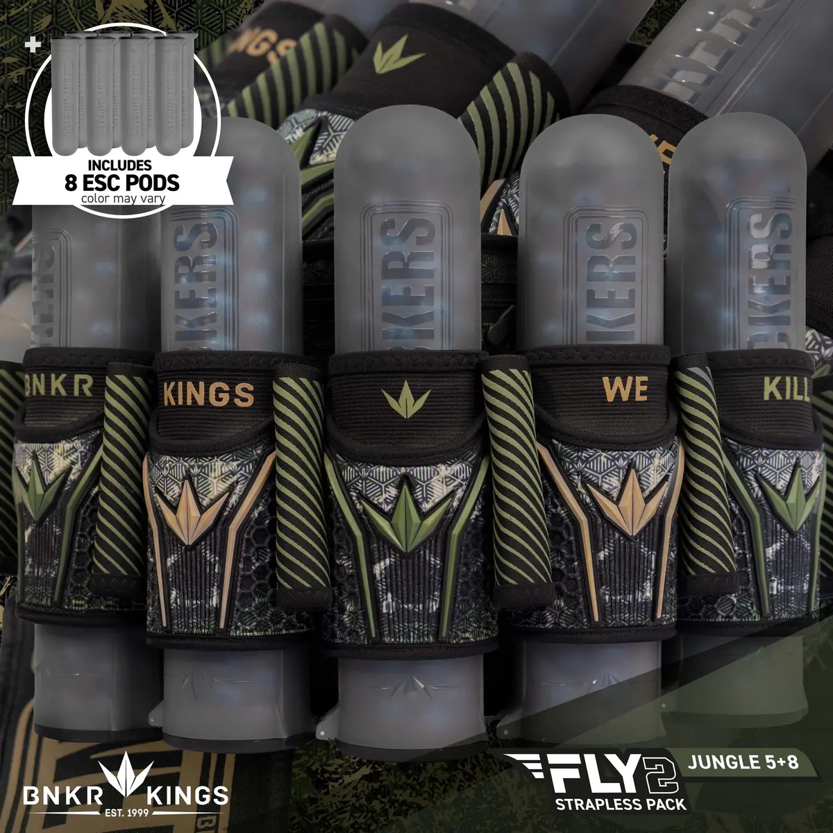 Bunkerkings Fly2 Pack 5 + 8 - Jungle Skull/Splash (Incl. 8 Red Esc Pods) 1