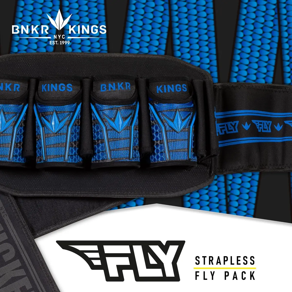Bunkerking Fly Pack 4+7 Blue Laces 1