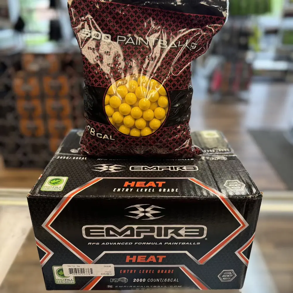 Empire Heat Paintballs - Yellow Shell / Yellow Fill - 2000 Count 1