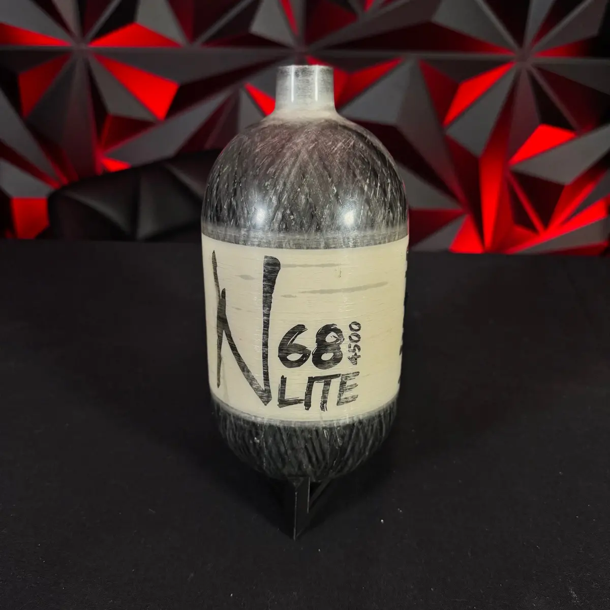 Used Ninja Lite 68/4500 Paintball Tank - Clear **Bottle Only** 1