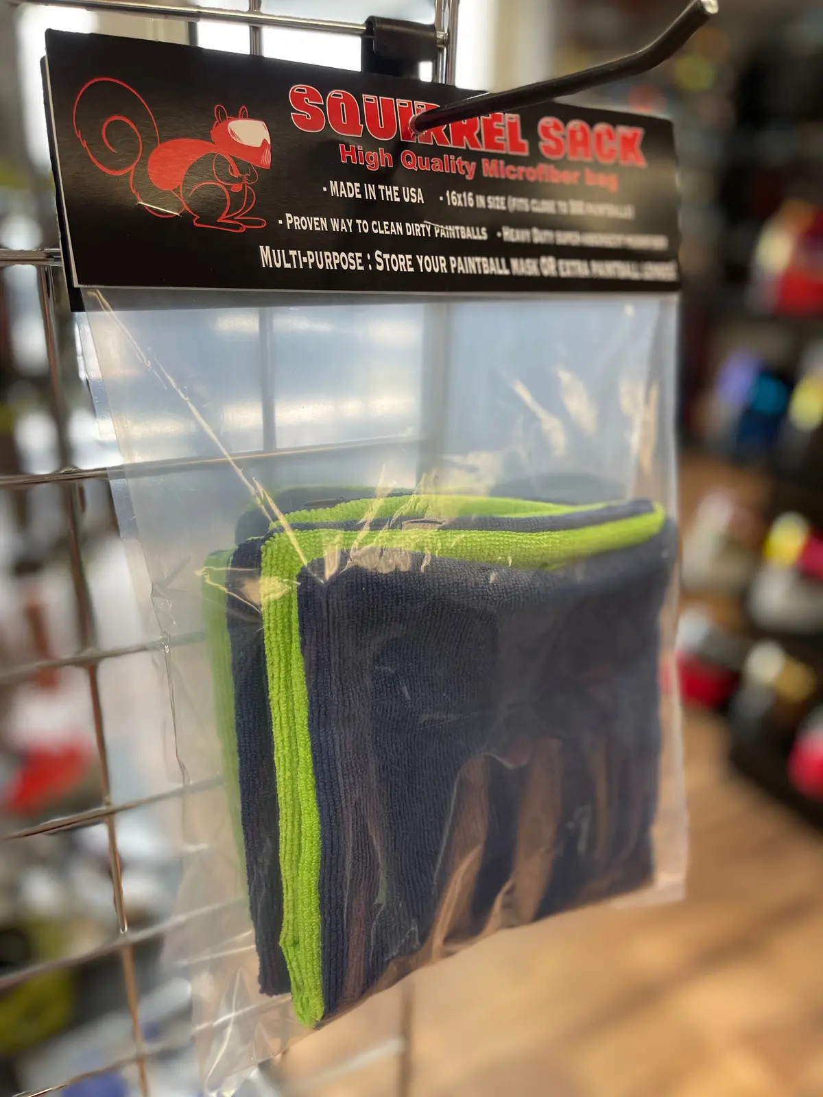 Squirrel Sack Microfiber Bag - Blue/Green 1
