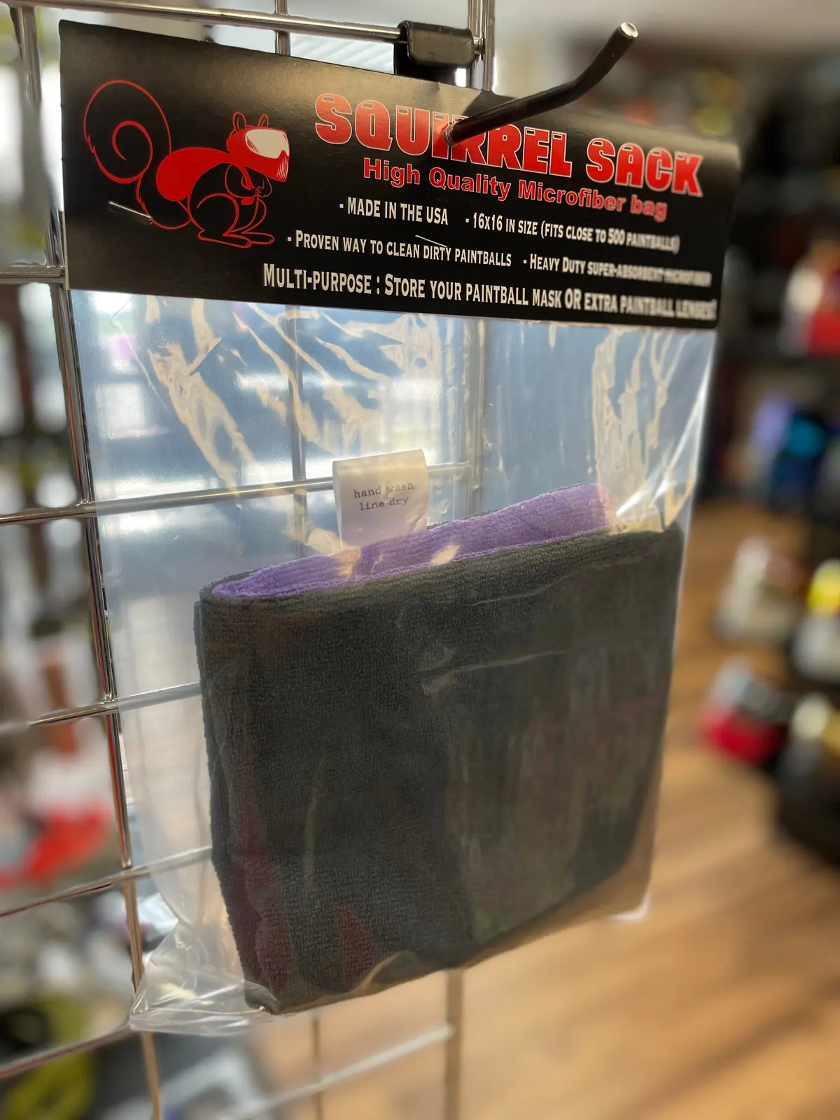 Squirrel Sack Microfiber Bag - Black/Purple 1