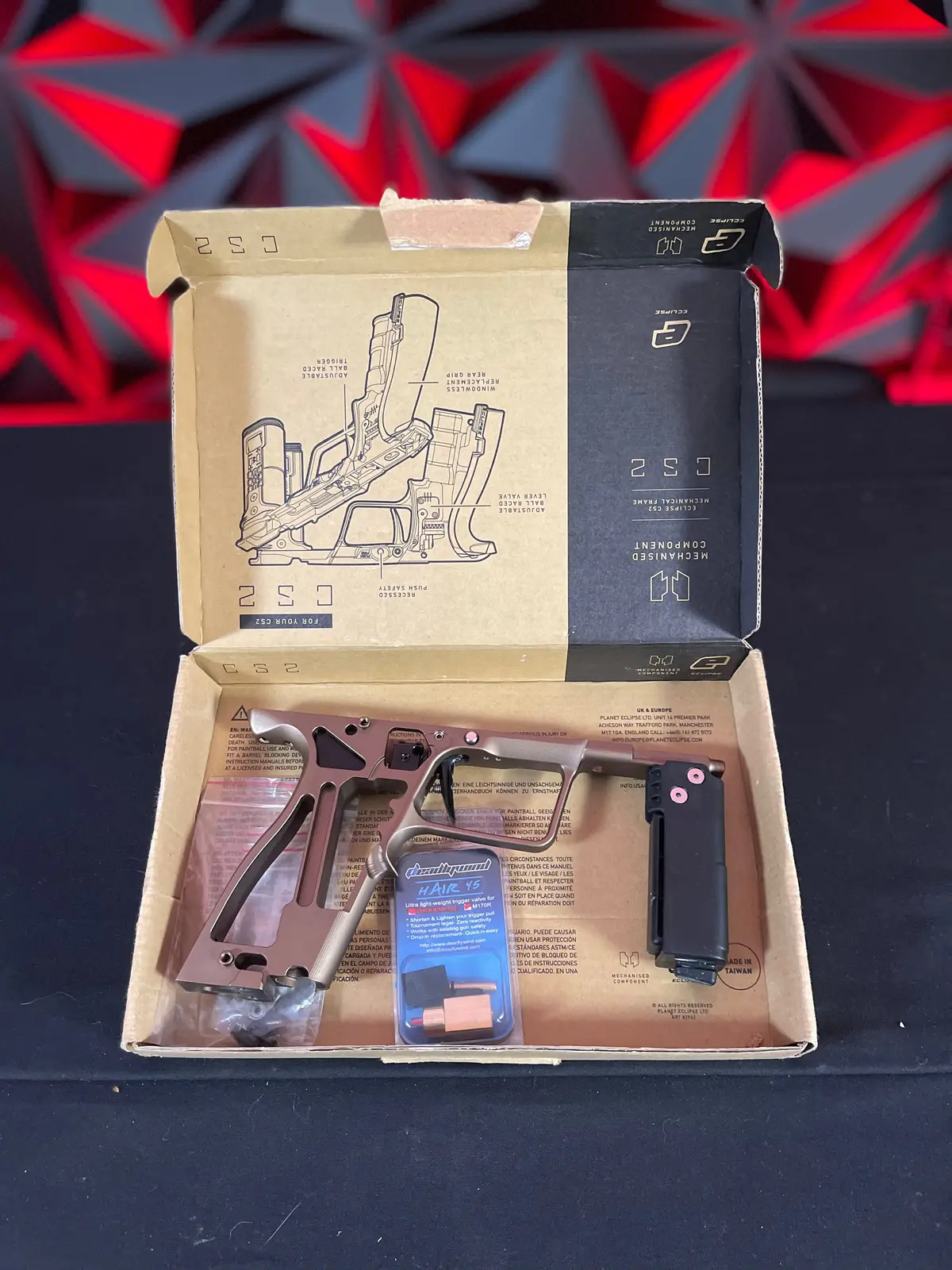 Used Planet Eclipse Gtek 170R Mechanical Frame Kit - Earth W/ Deadlywinds Valve And Fang Trigger 1