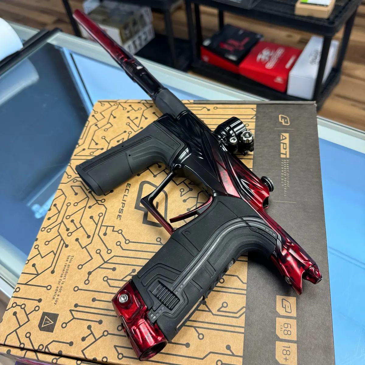 Planet Eclipse Ego Lv2 Paintball Gun - Project G2 - Blood Smoke (Polished Black/Red Fade) 1