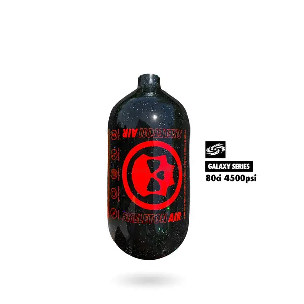 Infamous Skeleton Air "Hyperlight" Paintball Tank Bottle Only - Galaxy Series - Galaxy Red - 80/4500 Psi 1