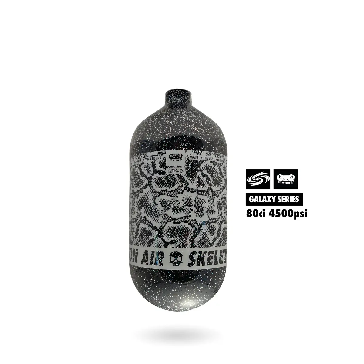 Infamous Python Air Paintball Tank Bottle Only - Galaxy Series - Black Hole - 80/4500 Psi 1