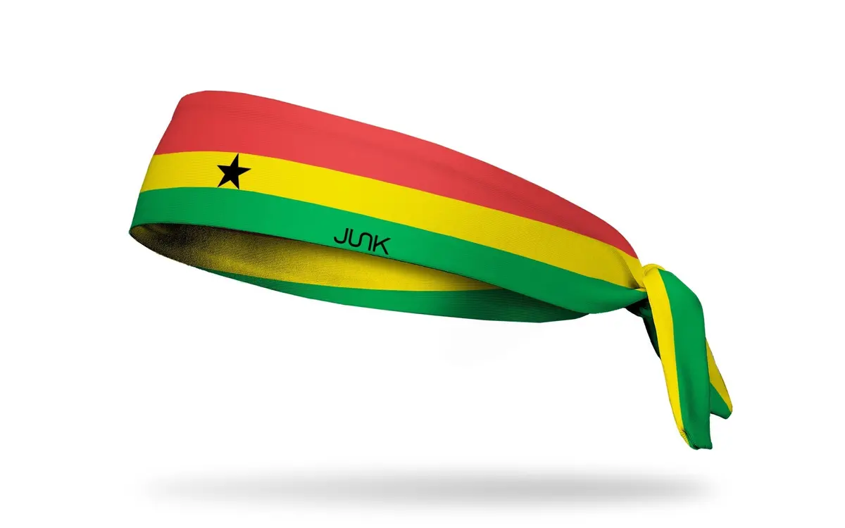 Ghana Flag Flex Tie Headband 1