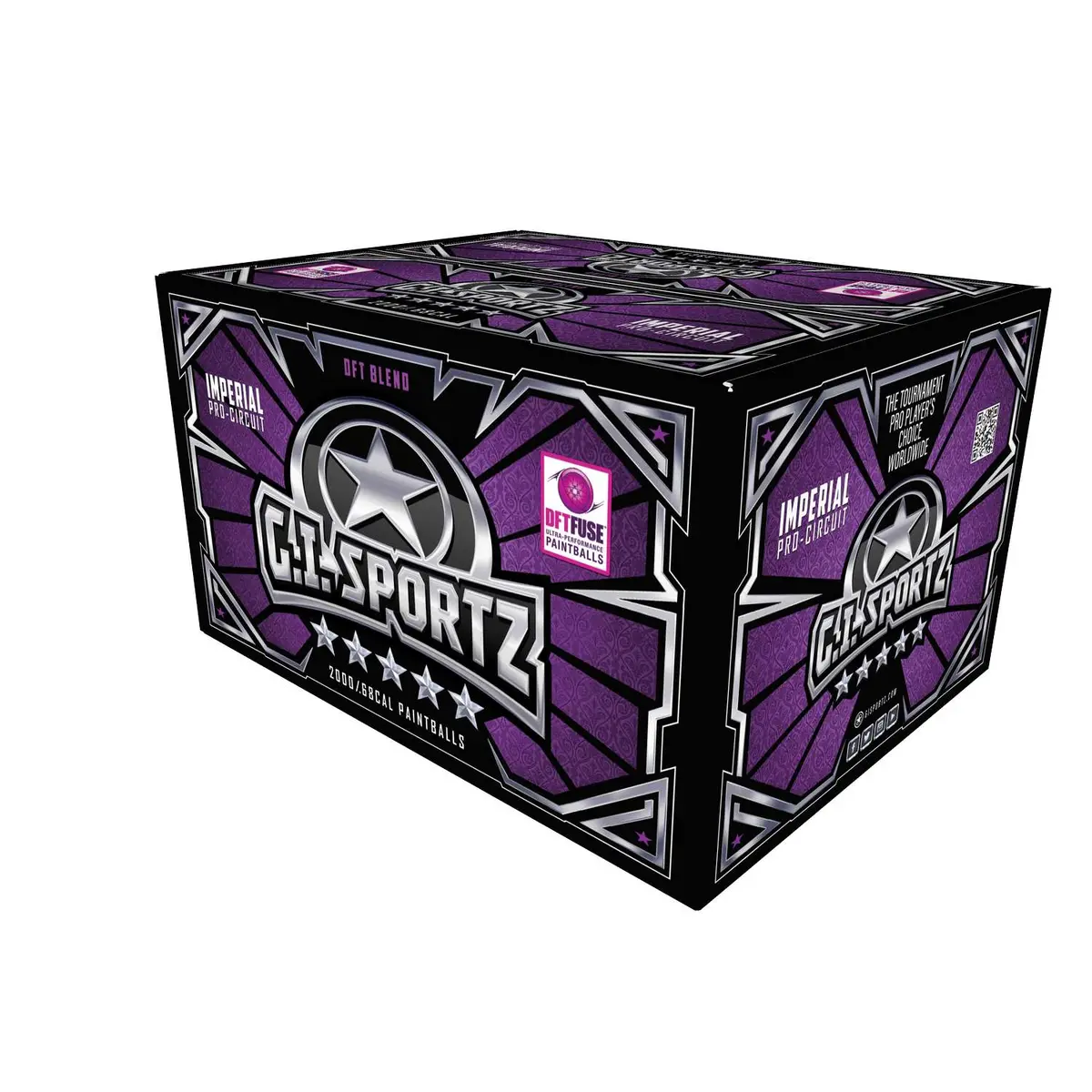 Gi Sportz 5 Star Paintballs - 2000 Paintballs - Grey Shell - Yellow Fill 1