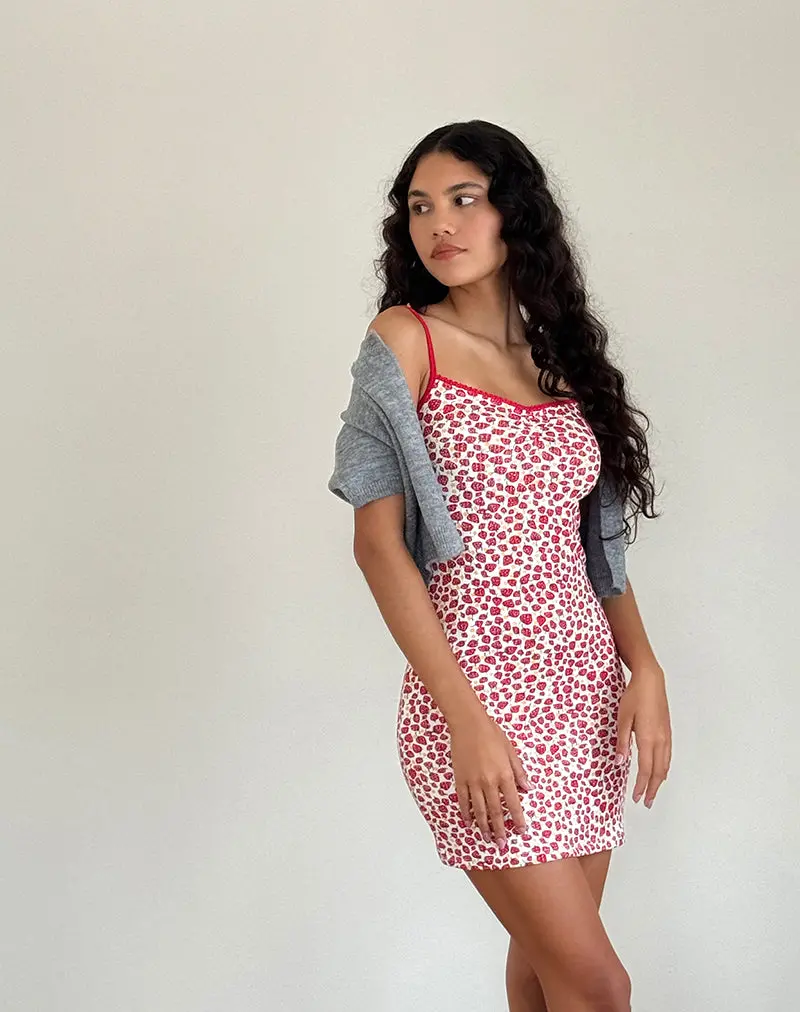 Gracias Mini Dress In Strawberry 2023 Print 1