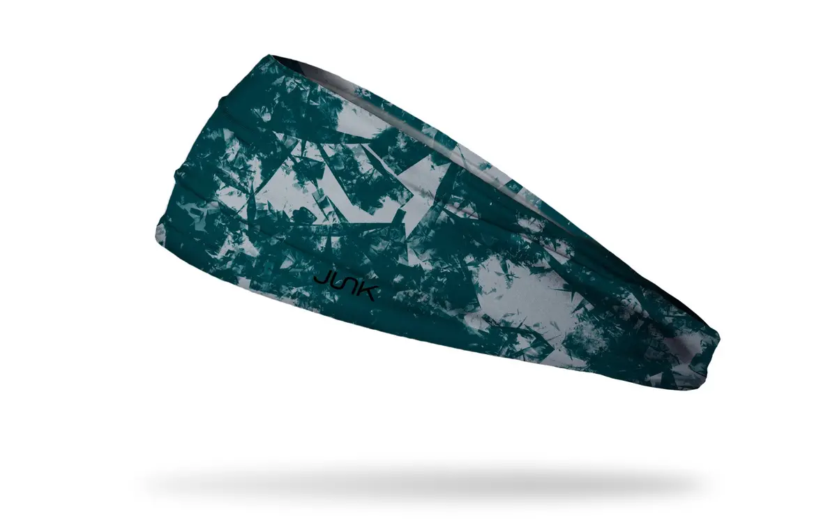 Gridiron Green Gray Headband 1