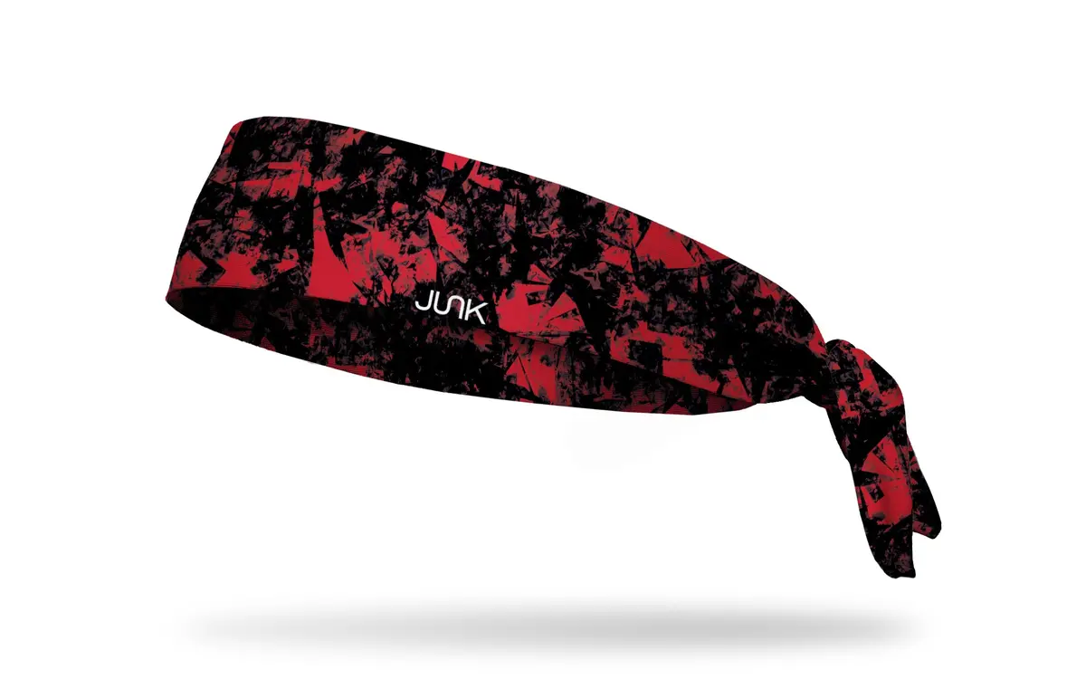 Gridiron Red Black Flex Tie Headband 1