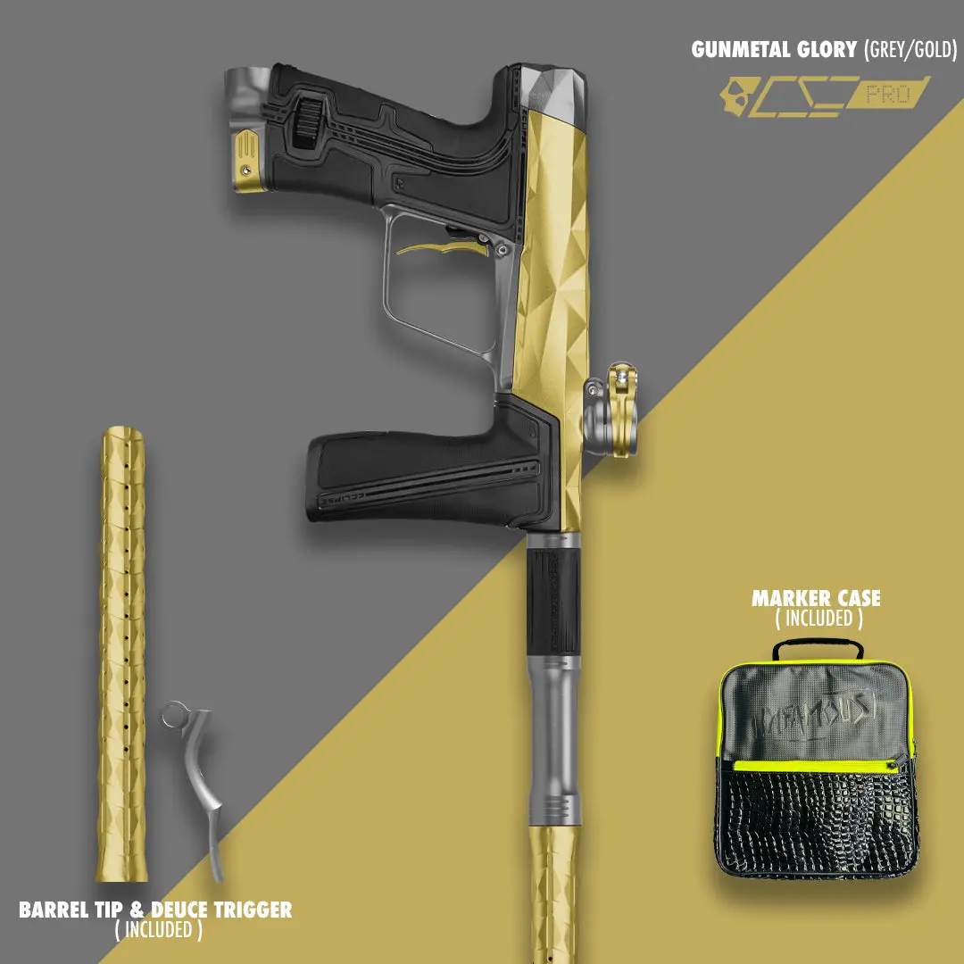Planet Eclipse/Infamous Cs3 Pro Paintball Gun - Gunmetal Glory (Gold/Medium Grey) *Pre-Order* 1