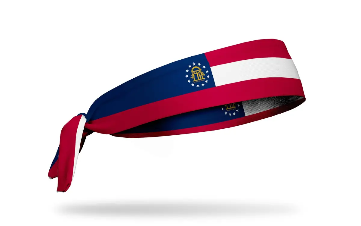 Georgia Flag Tie Headband 1